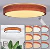 hofstein Deckenleuchte Deckenlampe aus Metall/Holz/Kunststoff in Natur/Braun/Weiß, ohne Leuchtmittel, moderne Deckenleuchte (38,5 cm), CCT einstellbar, mit Fernbedienung Bild 5
