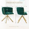 LVHOM Esszimmerstuhl 2er-Set, 180° drehbar mit runden Rückenlehne, Wohnzimmerstuhl aus Samt, bis 150 kg, für Homeoffice Bild 2