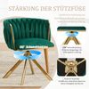LVHOM Esszimmerstuhl 2er-Set, 180° drehbar mit runden Rückenlehne, Wohnzimmerstuhl aus Samt, bis 150 kg, für Homeoffice Bild 3