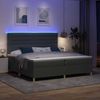 vidaXL LED Boxspringbett mit Matratze Dunkelgrau 200 x 200 cm Stoff 3343048 Bild 5