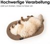 LucyBalu Kratzbrett SCRATCHBED Katzen Kartonbett, XXL Katzenbett aus Wellpappe rund, Kratzmöbel Katze, großes Kratzbrett, Katzen Kratzspielzeug Bild 3