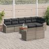 vidaXL Gartensofa-set mit Speicher 9 pcs Grau Poly-Rattan 3356515 Bild 3