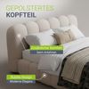 Juskys Polsterbett Catania - Bubble Design, gepolstertes Kopfteil, stabile Konstruktion - 180 x 200 cm - Beige Bild 5