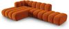Micadoni Modulares Ecksofa offen Lupine 5-Sitzer Links Samtstoff Salvador Terrakotta Bild 2