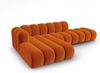 Micadoni Modulares Ecksofa offen Lupine 5-Sitzer Links Samtstoff Salvador Terrakotta Bild 3