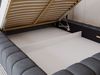 GRAINGOLD Italia Doppelbett 160x200, Polsterbett mit Bettkasten und Lattenrost, Velvet-Stoff, Dunkelgrau Bild 5