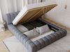 GRAINGOLD Italia Doppelbett 160x200, Polsterbett mit Bettkasten und Lattenrost, Velvet-Stoff, Dunkelgrau Bild 4