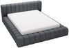 GRAINGOLD Italia Doppelbett 160x200, Polsterbett mit Bettkasten und Lattenrost, Velvet-Stoff, Dunkelgrau Bild 2