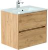 Badmöbel Lina & Waschtisch 70cm 2 Greifraum SoftClose Auszüge eiche gold : Eiche Gold Bild 3