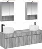 vidaXL Badezimmerschrank-Set 5 pcs Grau Sonoma 50 x 14,5 x 70 cm 3406644 Bild 2