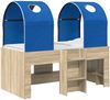 vidaXL Bett mit Tunnel 3 Stk. Sonoma und Blau Holzwerkstoff 3423493 Bild 2