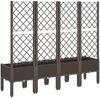 vidaXL Pflanzkübel mit Rankgitter Braun 160x40x142 cm PP 367935 Bild 5