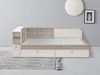 Vente-unique - Kombi-Bett mit Stauraum - 90 x 190/200 cm - Weiß & Holzfarben - LIARA Bild 2