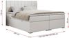 Boxspringbett mit 2 Bettkästen, Matratze und Topper, Polsterbett - ALLY - 200x200cm - Weiß Kunstleder - H3 Bild 5