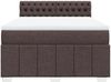 vidaXL Boxspringbett mit Matratze Dunkelbraun 140x190 cm Stoff 3287073 Bild 4