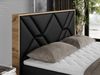 Boxspringbett mit Kopfteil und Topper, Polsterbett - GUNAR - 120 x 200 cm - Schwarz Kunstleder - H3 - Topper Visco Bild 3