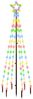 vidaXL LED-Weihnachtsbaum mit Erdnägeln Mehrfarbig 108 LEDs 180 cm 343552 Bild 2