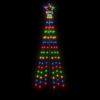 vidaXL LED-Weihnachtsbaum mit Erdnägeln Mehrfarbig 108 LEDs 180 cm 343552 Bild 4