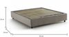 Dmora Alaska Doppelbett, Bettkasten mit Stoffbezug, 100 % Made in Italy, Öffnung vorne, geeignet für Matratze 160 x 200 cm, Taupe Bild 3