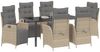 vidaXL Garten Essgruppe mit Kissen 7 pcs Beige Poly-Rattan 3380565 Bild 3
