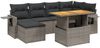 vidaXL 7-tlg. Garten-Sofagarnitur mit Kissen Grau Poly Rattan 3271858 Bild 2