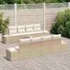 vidaXL Sofa Set mit Kissen 7 pcs Beige und Creme Poly Rattan 3346991 Bild 3