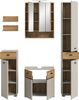 welltime Badmöbel-Set VANN, 6-teilige moderne Badkombination, inkl. Beleuchtung, (6-St, Midischrank, 2er Set Wandregal, WBU, Spiegelschrank, Hochschrank), Bad-Kombination, Bad-Möbel, Badezimmer, Kombination, Kombi, Bad-Set Bild 4