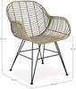 Stuhl Quelra mit Armlehne, Rattan und Metall, skandinavischer Boho Stil, naturfarben, bequem für Deinen Essbereich Bild 4