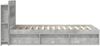 vidaXL Bettgestell mit Stauraum Betongrau 100 x 200 cm Holzwerkstoff 3433448 Bild 4