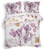 Heckett & Lane Mako-Satin Bettwäsche 155x220 Brigitte Floral pink Blätter Ranken Bild 2