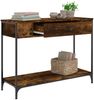 Konsolentisch, Beistelltisch, Konsole Räuchereiche 100x34,5x75 cm Holzwerkstoff Bild 4
