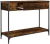 Konsolentisch, Beistelltisch, Konsole Räuchereiche 100x34,5x75 cm Holzwerkstoff Bild 5