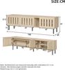 TV-Schrank 160 x 40 x 47 cm in Naturholzoptik, MDF Lowboard mit 3 Lamellentüren Bild 5