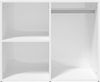 Kleiderschrank, Holzwerkstoff, Hochglanz-Weiß, 80 x 40 x 65 cm Bild 3