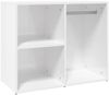 Kleiderschrank, Holzwerkstoff, Hochglanz-Weiß, 80 x 40 x 65 cm Bild 2