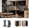 Eckunterschrank R-Line Schwarz Hochglanz 86 cm ohne Arbeitsplatte Vicco Bild 2