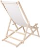 Strandstuhl mit Armlehne, Holz beige, 56 x 125 x 147 Bild 4