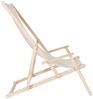 Strandstuhl mit Armlehne, Holz beige, 56 x 125 x 147 Bild 2