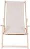 Strandstuhl mit Armlehne, Holz beige, 56 x 125 x 147 Bild 3