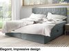 MEBLINI Boxspringbett BRUGES 160x200 cm mit Bettkasten – H4/Dunkelgrau Samt Polsterbett - Gepolstert Doppelbett mit Matratze und Topper - Polsterbett mit Stauraum - Bett mit Kopfteil – Stauraumbett Bild 3