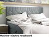 MEBLINI Boxspringbett BRUGES 160x200 cm mit Bettkasten – H4/Dunkelgrau Samt Polsterbett - Gepolstert Doppelbett mit Matratze und Topper - Polsterbett mit Stauraum - Bett mit Kopfteil – Stauraumbett Bild 4