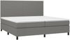vidaXL Boxspringbett mit Matratze & LED Stoff Dunkelgrau 200x200 cm, Härtegrad: H2 [3134742] Bild 3