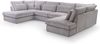 AX LIVING Graue Eckcouch Wohnlandschaft XXL U Form Celleri U 407 cm Bild 3