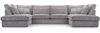 AX LIVING Graue Eckcouch Wohnlandschaft XXL U Form Celleri U 407 cm Bild 2