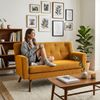 Sofa ARNE Cord 2-Sitzer - 120 x 74 x 81 cm, Cord, Orange | Couch Loungesofa für Wohnzimmer Schlafzimmer Leseecke Bild 4