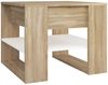 vidaXL Couchtisch Weiß Sonoma-Eiche 55,5x55x45 cm Holzwerkstoff 810913 Bild 2