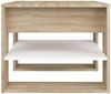 vidaXL Couchtisch Weiß Sonoma-Eiche 55,5x55x45 cm Holzwerkstoff 810913 Bild 4