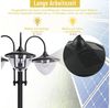 Outsunny Außen-Stehlampe Gartenlicht 3-köpfige Lampe mit Blumentopf-Basis Wasserdicht Edelstahl, Solarbetrieb, Lichtsteuerung, LED, warmweiß, L60 x B55 x H189 cm Bild 4