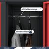 Umkleideschrank Spind BARTEK - 10 Abteile, Etikettenhalter Lüftungsschlitze | Umkleidespind Schließfachschrank Garderobenspind, 172x136x45cm Anthrazit-Rot Bild 4