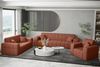 Sofa Designersofa NANCY 2-Sitzer in Stoff Neve Rostbraun Bild 2